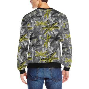 Hand drawn dragonfly pattern Men's Crew Neck Sweatshirt
