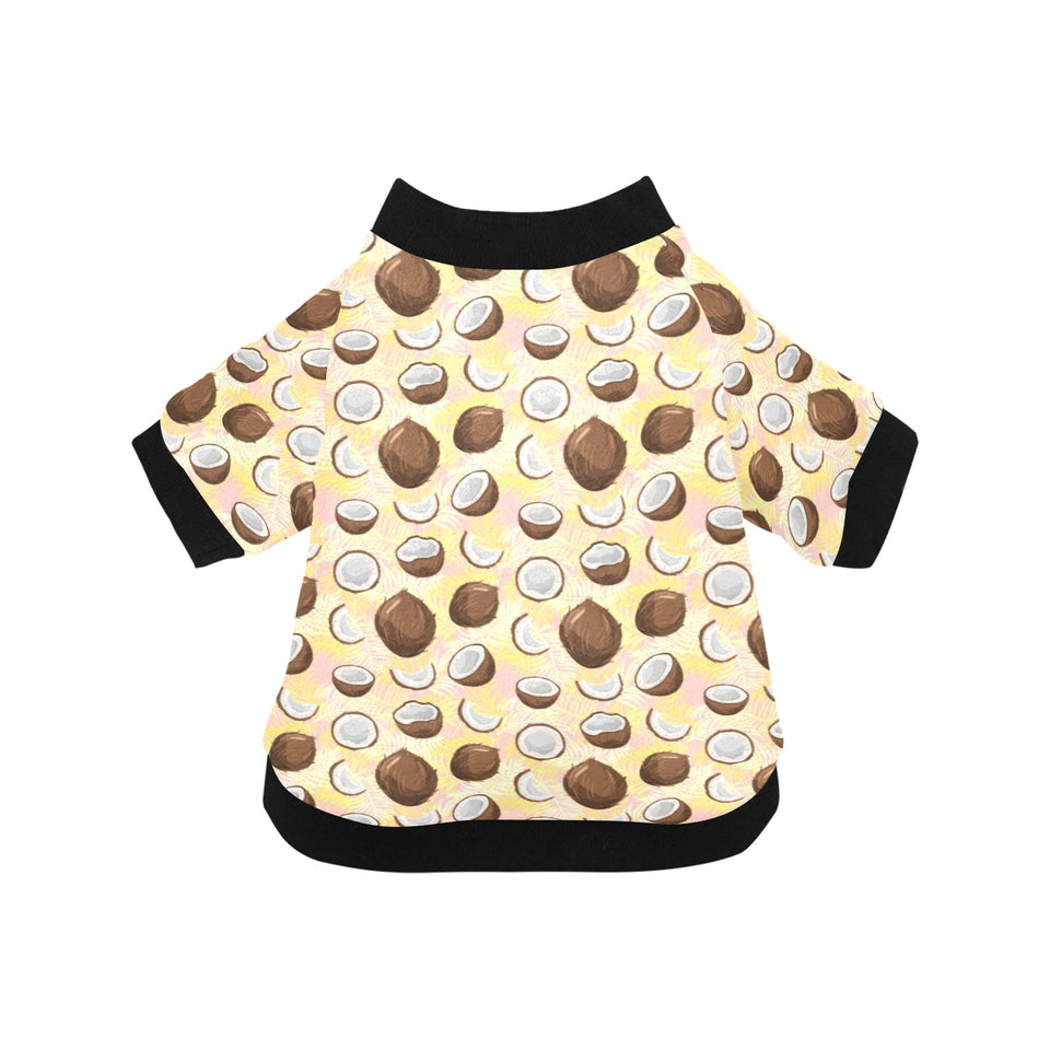 Coconut Pattern Print Design 05 All Over Print Pet Dog Round Neck Fuzzy Shirt