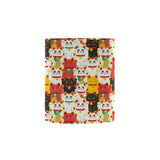 Colorful Maneki neko cat pattern Morphing Mug Heat Changing Mug