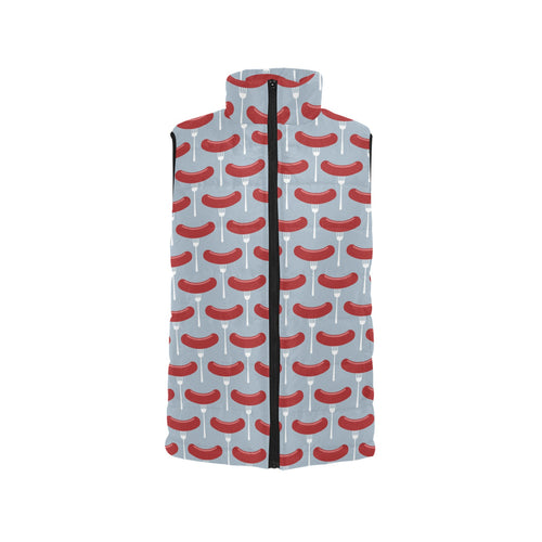 Sausage Pattern Print Design 02 Men's Padded Vest