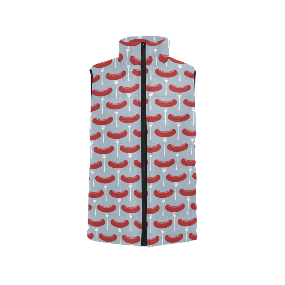 Sausage Pattern Print Design 02 Men's Padded Vest
