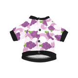 Cute Grape pattern All Over Print Pet Dog Round Neck Fuzzy Shirt