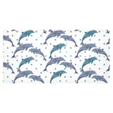 Dolphins pattern dotted background Tablecloth