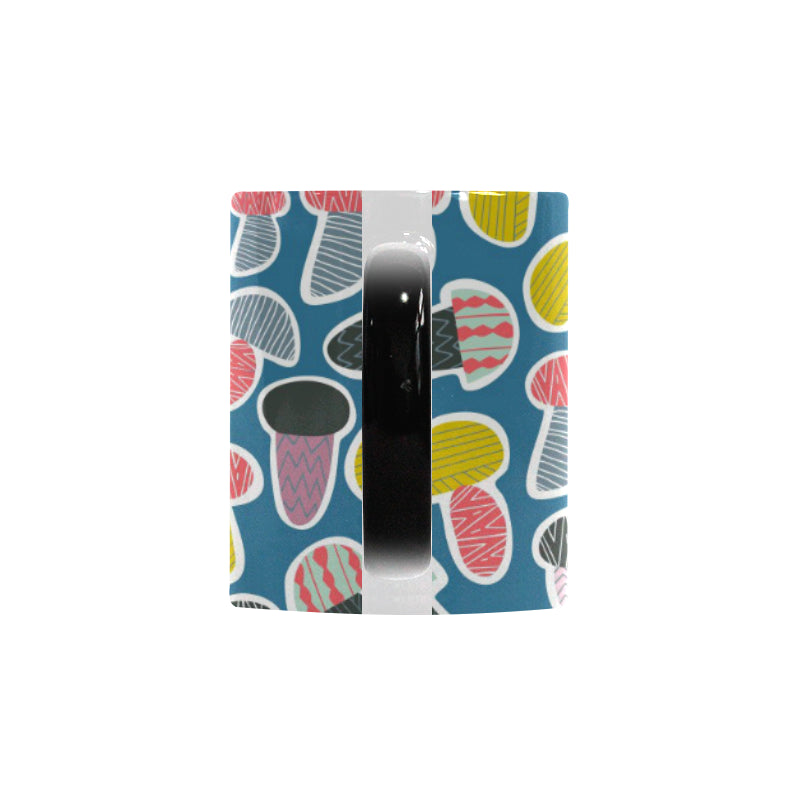 Colorful mushroom design pattern Morphing Mug Heat Changing Mug