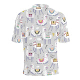 Cute Llama Alpaca pattern Men's All Over Print Polo Shirt