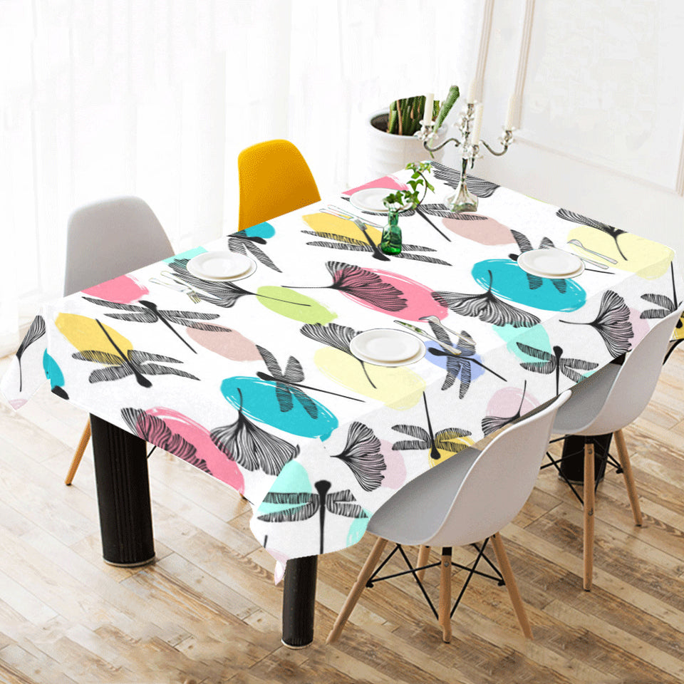Dragonflies ginkgo leaves pattern Tablecloth