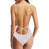 Watercolor pink heart pattern Women's One-Piece Swimsuit