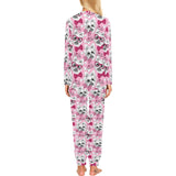 Yorkshire Terrier Pattern Print Design 03 Women's All Over Print Pajama Set