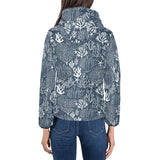 Coral Reef Pattern Print Design 05 Women's Padded Hooded Jacket