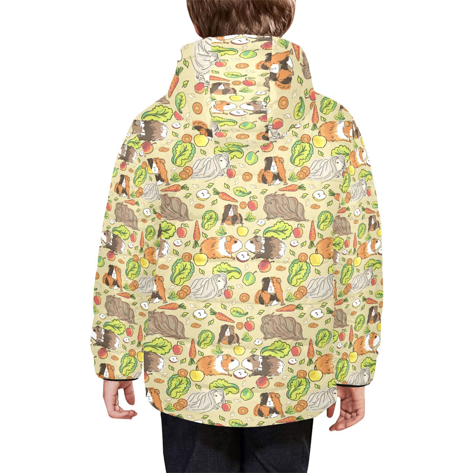 Guinea Pig Pattern Print Design 04 Kids' Boys' Girls' Padded Hooded Jacket