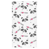 Hand Drawn faces of pandas pattern Bath Towel