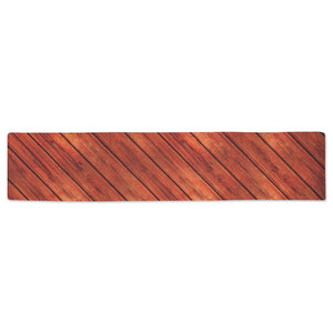 Wood Printed Pattern Print Design 03 Table Runner