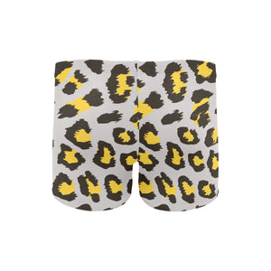 Gray Leopard print pattern Men's Swimming Trunks