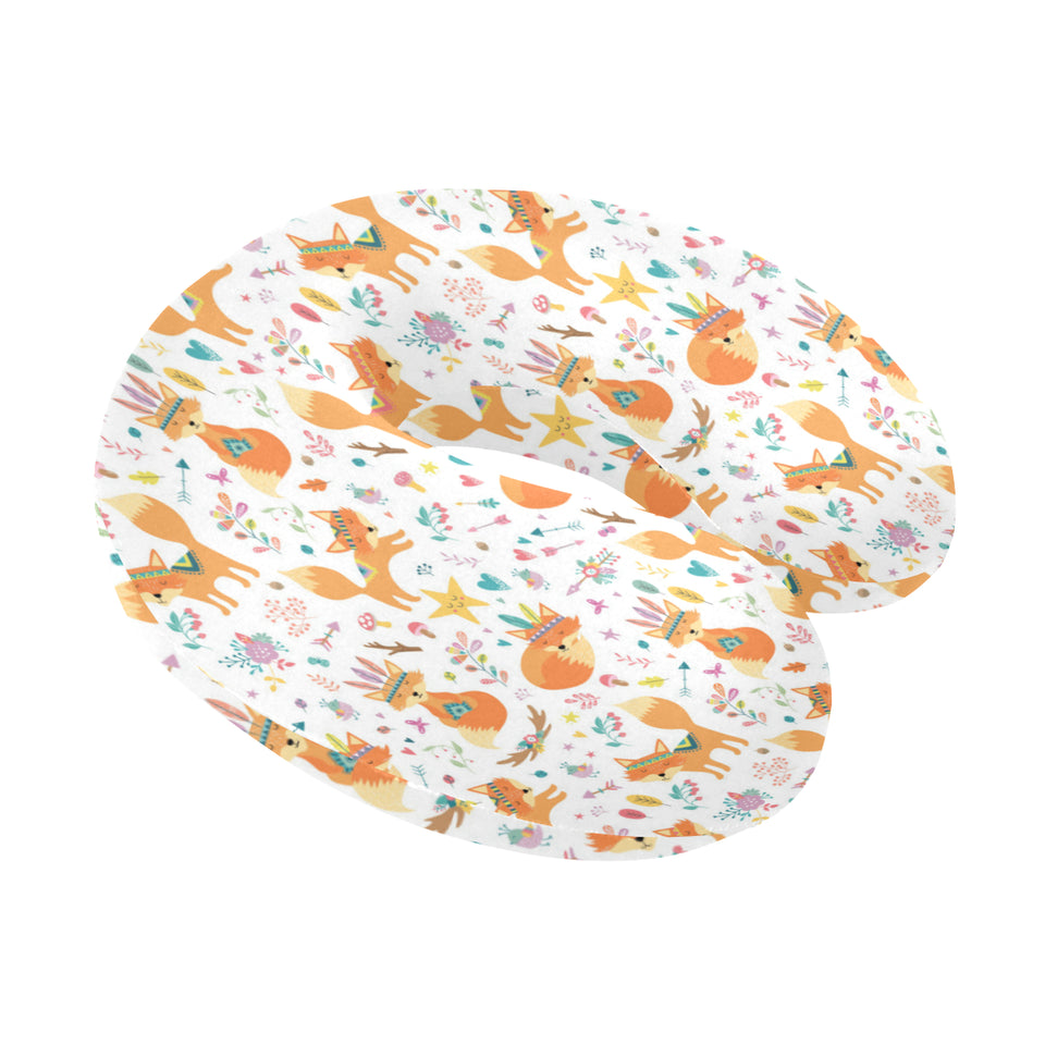 cute tribal fox pattern U-Shaped Travel Neck Pillow
