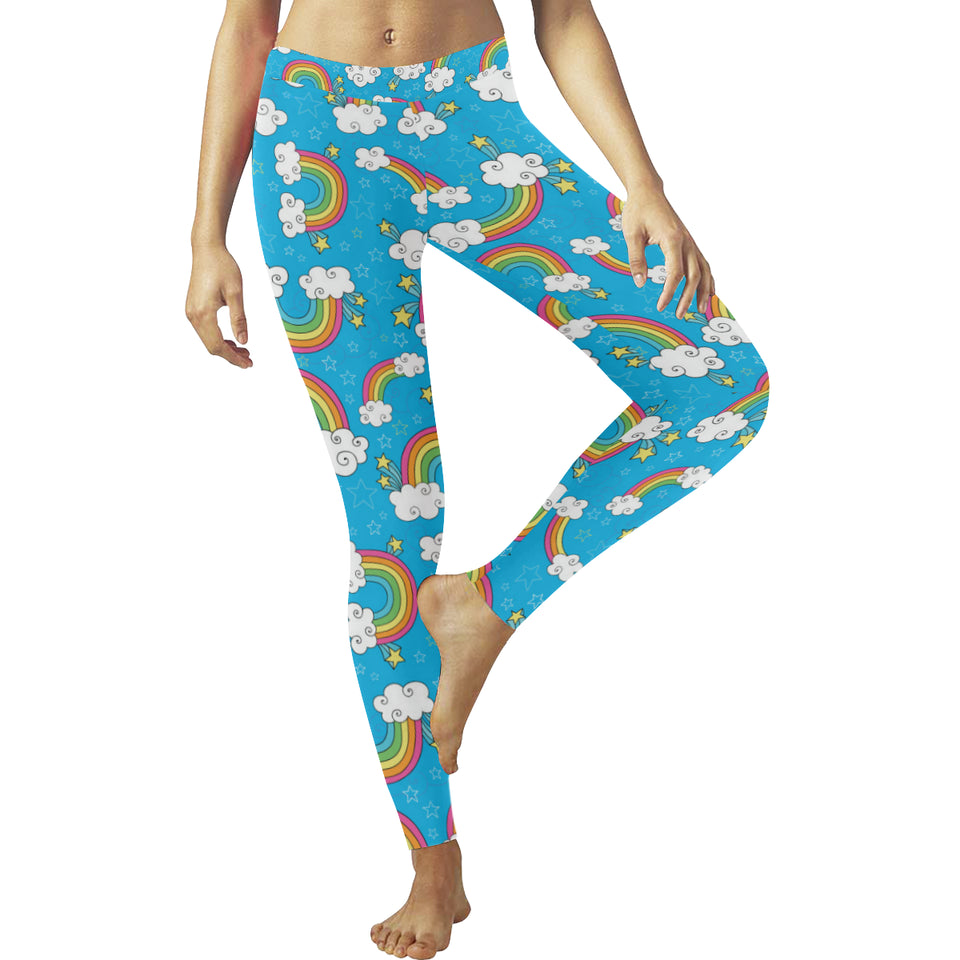 Rainbows Sky Clouds Pattern Women's Legging Fulfilled In US
