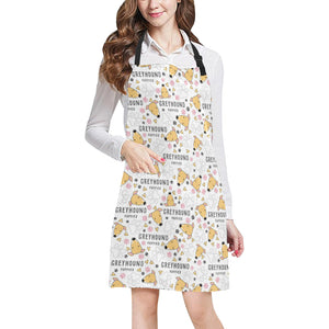 Greyhound Pattern Print Design 03 All Over Print Adjustable Apron