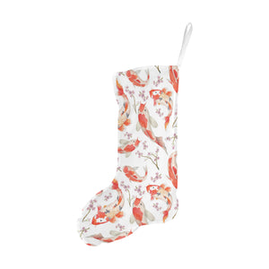 Watercolor Koi Fish Carp Fish pattern Christmas Stocking