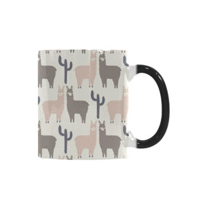 Llama Alpaca pattern Morphing Mug Heat Changing Mug