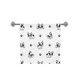 Cute french bulldog paw pattern Bath Towel