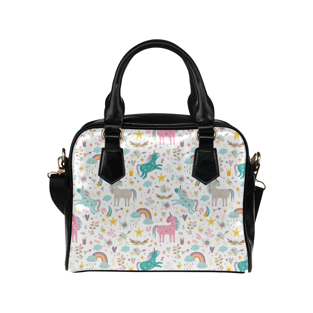 Colorful unicorn pattern Shoulder Handbag