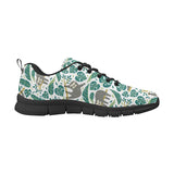 Cute sloths tropical palm leaves white background Men's Sneaker Shoes