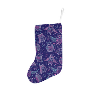 Cute owls pattern boho style ornament Christmas Stocking
