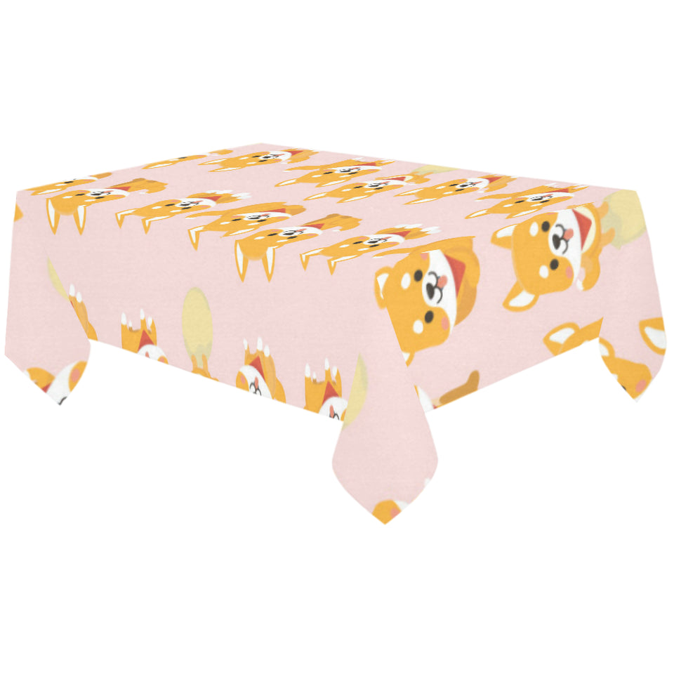 Cute shiba inu dog pattern Tablecloth