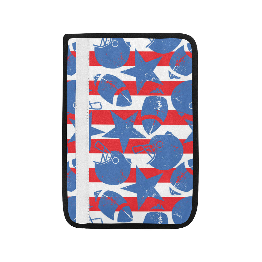 American football ball star stripes pattern Car Seat Belt Cover