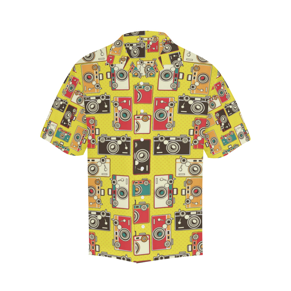 Camera Pattern Print Design 02 Men's All Over Print Hawaiian Shirt (Model T58)