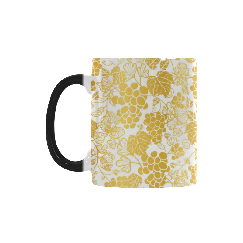 Gold grape pattern Morphing Mug Heat Changing Mug