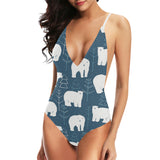 polar bear mother her child pattern Women's One-Piece Swimsuit