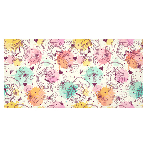 Clock butterfly pattern Tablecloth
