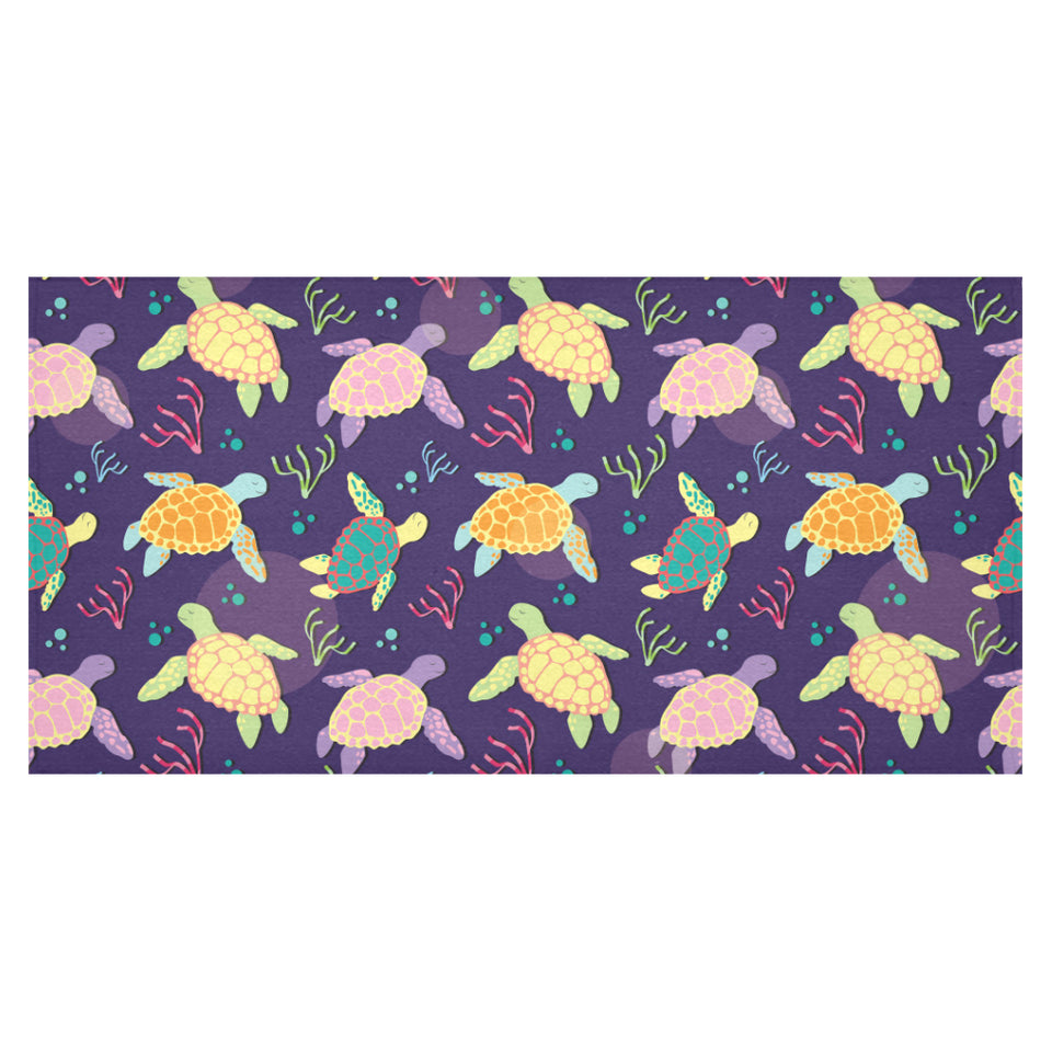 Colorful sea turtle pattern Tablecloth