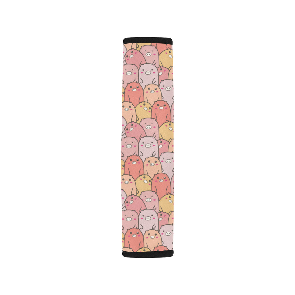 Pig Pattern Print Design 04 Car Seat Belt Cover