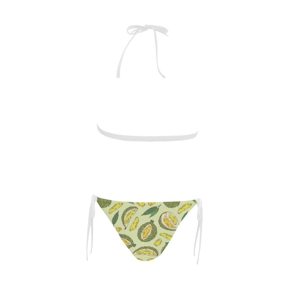 Durian leaves pattern background Sexy Bikinis Two-Piece Swimsuits