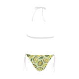 Durian leaves pattern background Sexy Bikinis Two-Piece Swimsuits