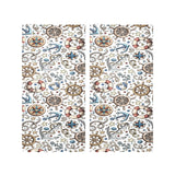 Cute nautical steering wheel anchor pattern Gauze Curtain