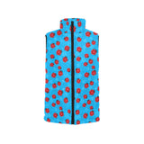 Ladybug Pattern Print Design 02 Women's Padded Vest