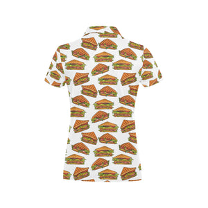 Sandwich Pattern Print Design 02 Women's All Over Print Polo Shirt