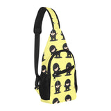 Cute ninja yellow background All Over Print Chest Bag