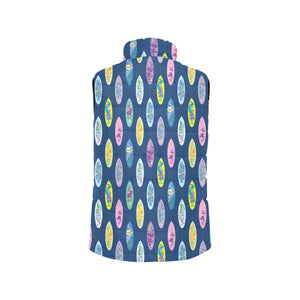 Surfboard Pattern Print Design 03 Men's Padded Vest