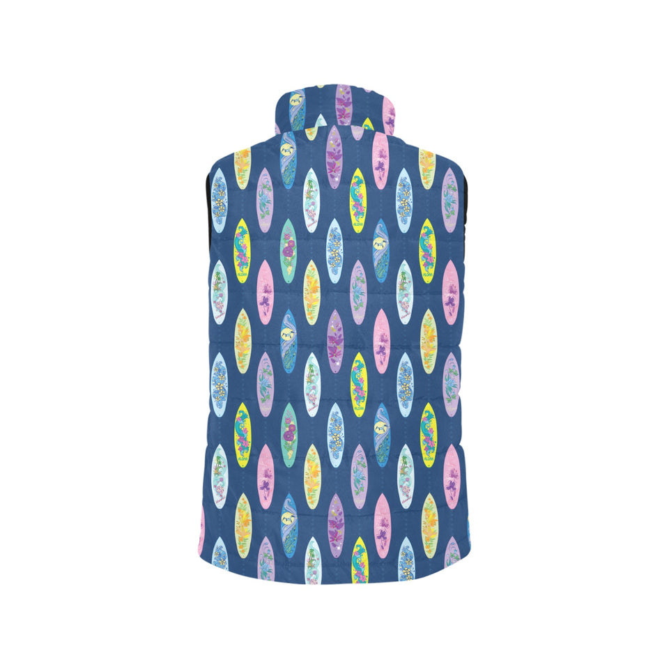 Surfboard Pattern Print Design 03 Men's Padded Vest