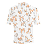shiba inu dog pattern Men's All Over Print Polo Shirt