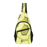 Sliced kiwi pattern All Over Print Chest Bag