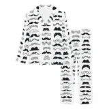Mustache Beard Pattern Print Design 04 Women's Long Pajama Set