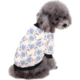 Cute peacock pattern All Over Print Pet Dog Round Neck Fuzzy Shirt