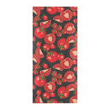 Tomato black background Beach Towel