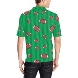 American football ball field background Men's All Over Print Polo Shirt