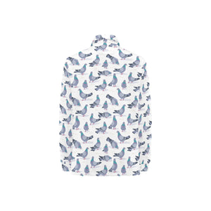 Pigeon Pattern Print Design 03 Women's Long Sleeve Polo Shirt