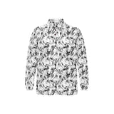 Greyhound Pattern Print Design 01 Men's Long Sleeve Polo Shirt